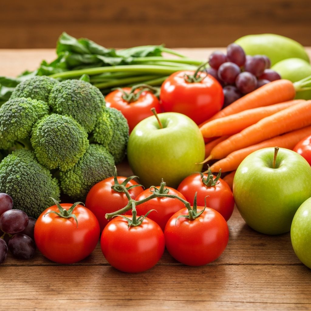Fresh vegetables rich in vitamins and minerals